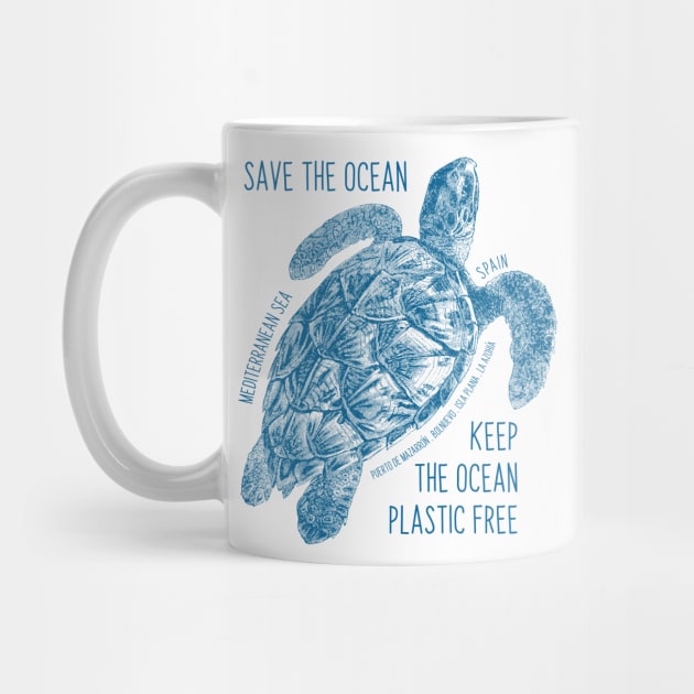 Save the Ocean - Sea Turtle by mazarronsouvenirs